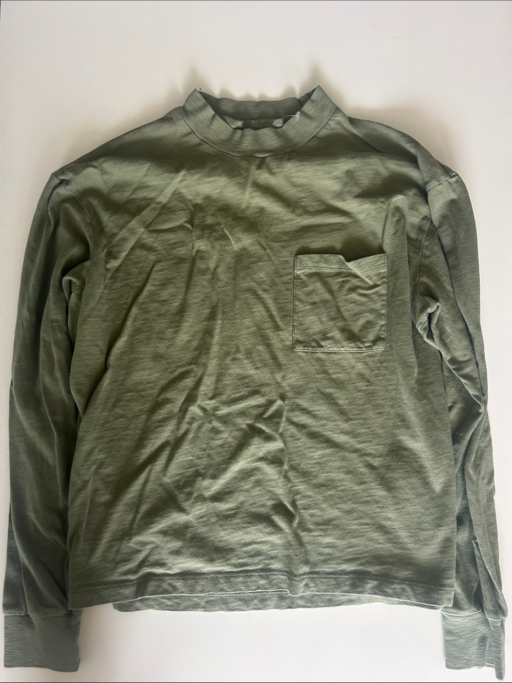 Madewell Long-Sleeve Pocket Tee - Olive Green